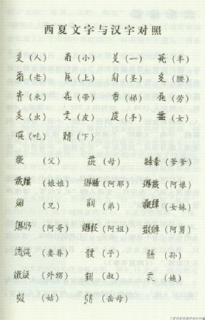 文字对照